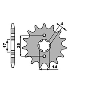 Wyprzedaż zębatki przedniej do Aprilii RX 50 i Derbi Senda/GPR/DRD 50 - Sklep Moto