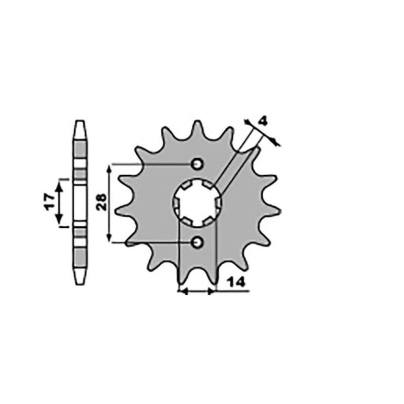 Wyprzedaż zębatki przedniej do Aprilii RX 50 i Derbi Senda/GPR/DRD 50 - Sklep Moto