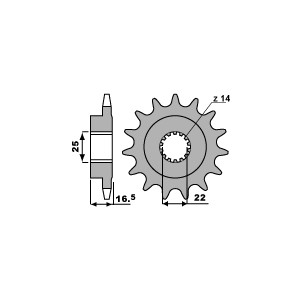 Wyprzedaż Zębatka Tylna 2114 14 Ducati 749 03-06 (JTF741.14) (Łańcuch 525)
