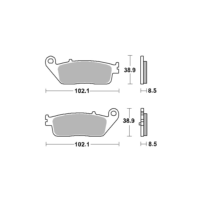 Klocki hamulcowe SBS PROMOCJA KH608 Maxi Sinter - Kolor Złoty