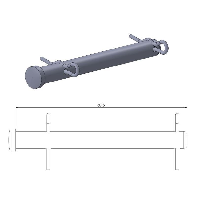 Trzpień (wieszak) klocków hamulcowych tył KTM 125/530 '09-'19, Husqvarna 125/350 '14-'19, Husaberg 125/570 '09-