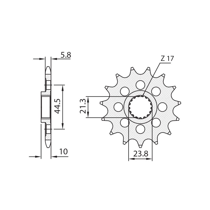 Zębatka przednia samoczyszcząca 2133 13 Suzuki RMZ 450 '05-'12