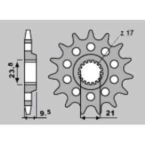 Zębatka przednia 2133 14 Suzuki RMZ 450 \'05-\'13 - JR Wyprzedaż (JTF1441.14)