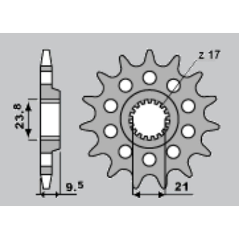 Zębatka przednia 2133 14 Suzuki RMZ 450 \'05-\'13 - JR Wyprzedaż (JTF1441.14)