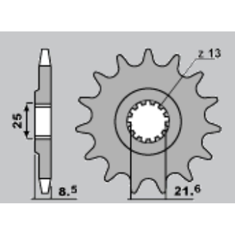 JR WYPRZEDAŻ ZĘBATKA PRZEDNIA 2137 16 KAWASAKI Z 1000 '03-'08 (JTF1537.16) - Sklep motocyklowy