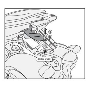Adapter do zamontowania stelaża bocznego TE2140K - bez użycia stelaża centralnego KZ2140