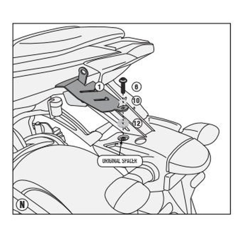 Adapter do zamontowania stelaża bocznego TE2140K - bez użycia stelaża centralnego KZ2140