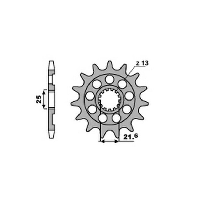 GROSSKOPF WYPRZEDAŻ ZĘBATKA PRZEDNIA 2141 12 KAWASAKI KXF 450 '06-'22, YAMAHA YZF, YZ 450F '07-'21, WRF 450, WR 450