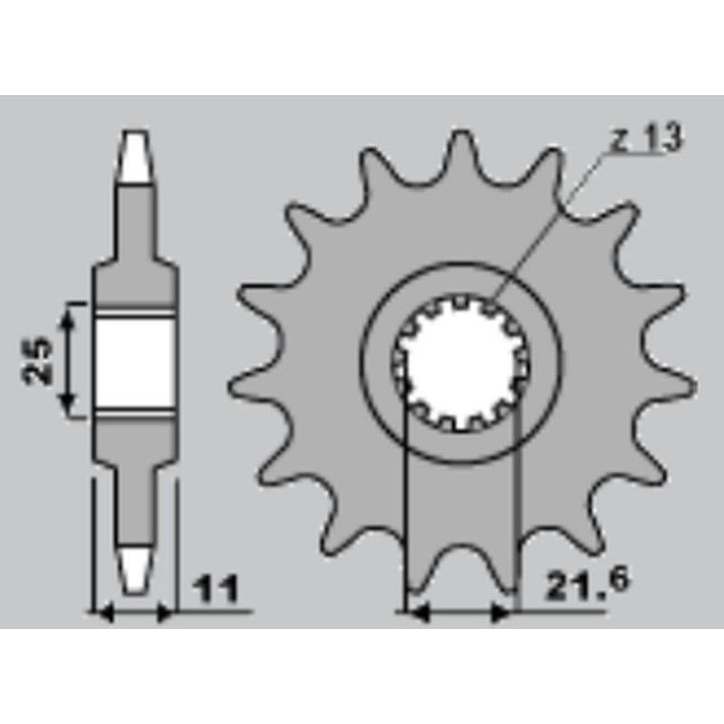 Zębatka przednia 2142 16 Yamaha R6 '06-'09 - JR Wyprzedaż (JTF1586.16)