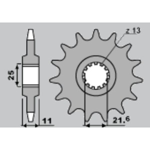 CHT WYPRZEDAŻ ZĘBATKA PRZEDNIA 2142 16 YAMAHA R6 '06-'14