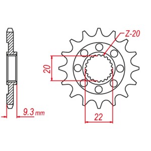 GROSSKOPF WYPRZEDAŻ ZĘBATKA PRZEDNIA 2146 14 KAWASAKI KXF 250 '06-'20 (+1) (JTF1446.14)