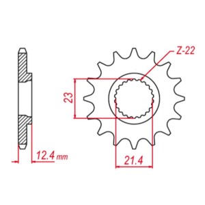 GROSSKOPF WYPRZEDAŻ ZĘBATKA PRZEDNIA 2149 15 YAMAHA XG 250 TRICKER '05-'07, XT 250 '08-'21, YBR250 '07-'11