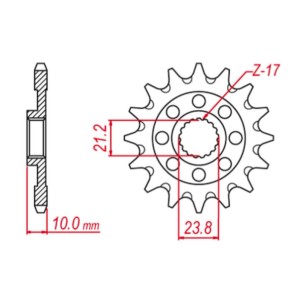 Zębatka przednia 2160 13 Suzuki RMZ 450 '13-'20 - GROSSKOPF