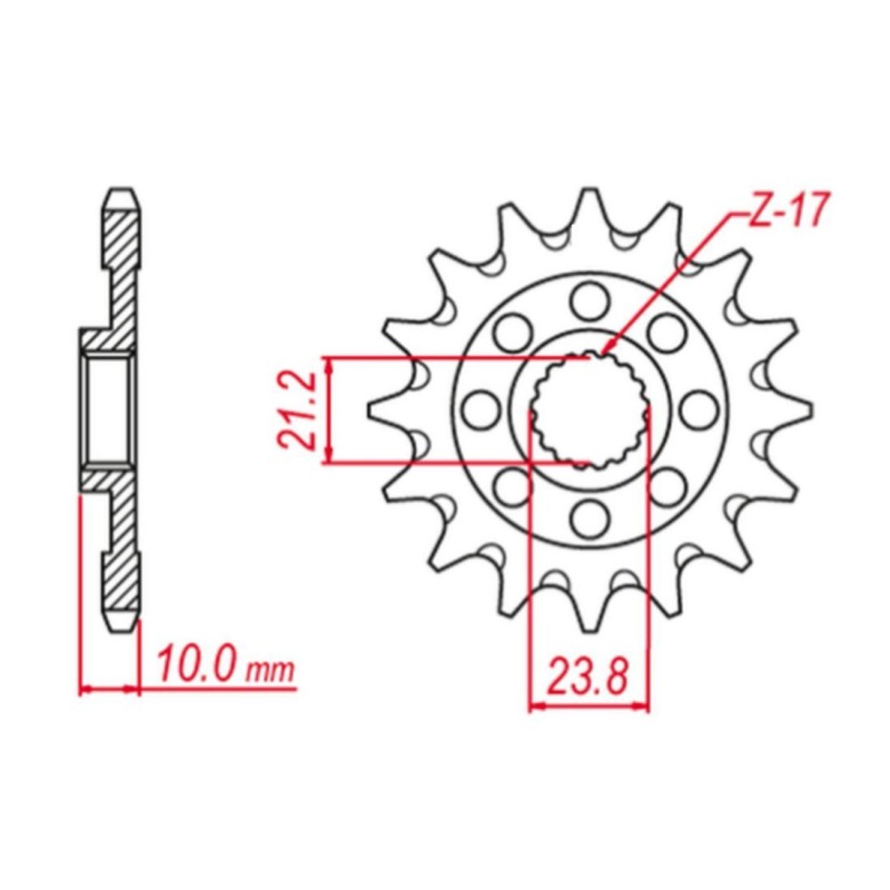 Zębatka przednia 2160 13 Suzuki RMZ 450 '13-'20 - GROSSKOPF