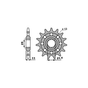 PBR WYPRZEDAZ ZĘBATKA PRZEDNIA 2172 16 18NC YAMAHA XJ6 DIVERSION 09-15 (ŁAŃC. 520) (MADE IN ITALY)
