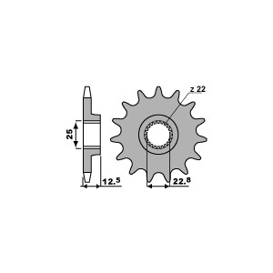 PBR WYPRZEDAZ ZĘBATKA PRZEDNIA 2180 12 18NC POLARIS 250/300/325/400/500 (JTF3221.12) (MADE IN ITALY)