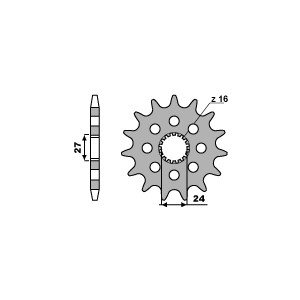 PBR WYPRZEDAZ ZĘBATKA PRZEDNIA 2190 16 18NC SUZUKI GSXR 1000 09-13 (-1) (ŁAŃC. 530) (MADE IN ITALY)