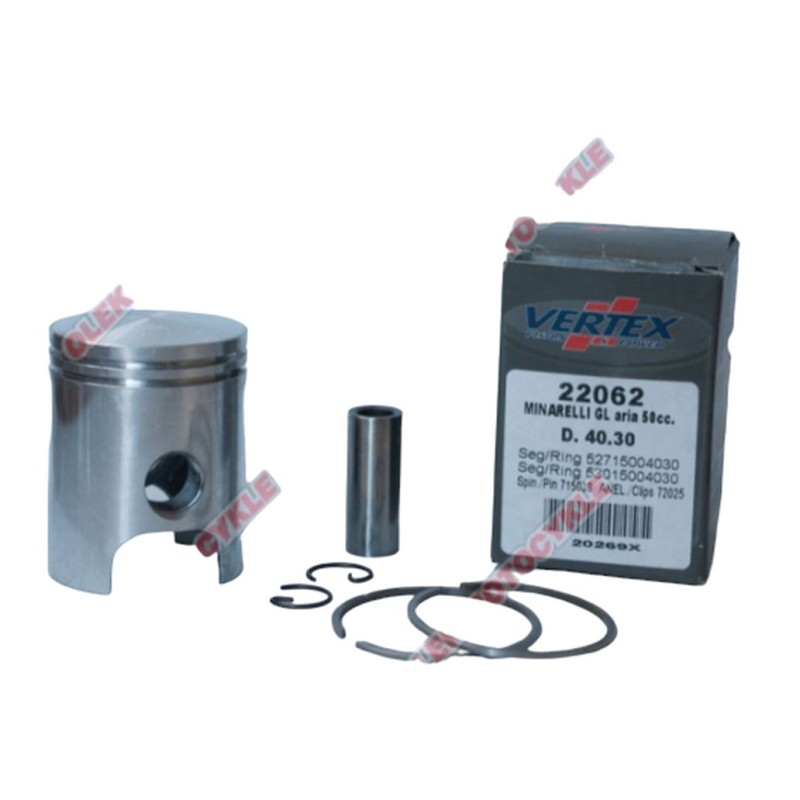 Tłok VERTEX MINARELLI 50 DL3,AIR COOLED 40,30 MM (NOM)