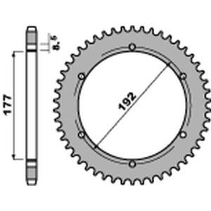 PBR WYPRZEDAZ ZĘBATKA TYLNA 223 48 C45 HUSQVARNA WR 250 '83-'84, WR/CR 250 '80, WR 350 '81-'88, WR/CR 400 '81-'89, CR 400