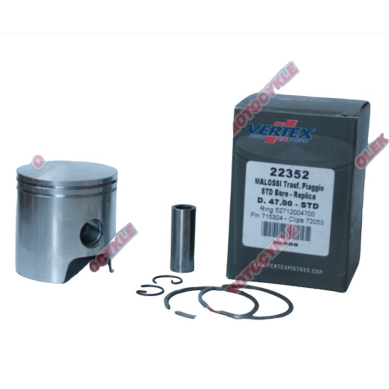 Tłok Malossi (Piaggio, Gilera) 48,00mm +1,10 Sworzeń 12mm Pierścienie 52712004800 x 2