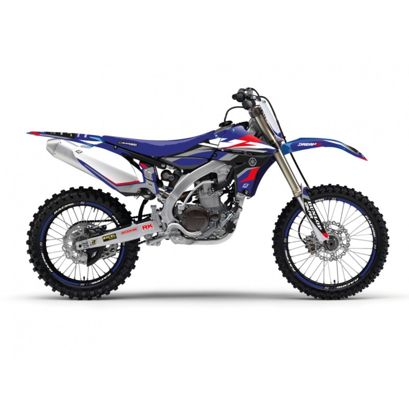blackbird komplet naklejek (oklein) yamaha yz 450f \'10-\'13 dream 5 chrome efx kolor niebieski czarny
