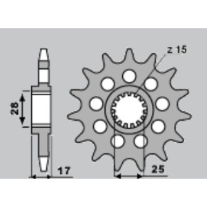 Zębatka przednia 2249 14 Ducati Panigale 1199/1299 '12-'19 (Łańc.525)