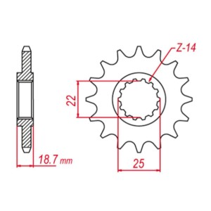 GROSSKOPF WYPRZEDAŻ ZĘBATKA PRZEDNIA 2254 15 DUCATI 1200 MULTISTRADA '10-'20 (JTF743.15)