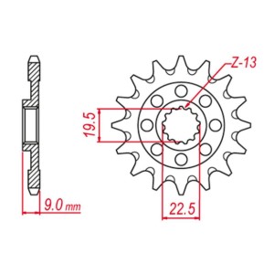Zębatka przednia do Suzuki RMZ 250 \'13-\'20 - GROSSKOPF wyprzedaż