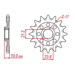 Zębatka przednia 2260 13 Suzuki RMZ 450 '13-'20 - GROSSKOPF WYPRZEDAŻ