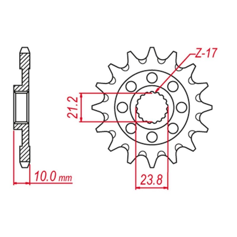 Zębatka przednia 2260 13 Suzuki RMZ 450 '13-'20 - GROSSKOPF WYPRZEDAŻ