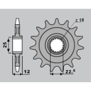 PBR ZĘBATKA PRZEDNIA 2266 11 GASGAS 280/300 TXT PRO '04-'15