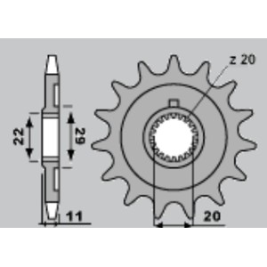 GROSSKOPF WYPRZEDAŻ ZĘBATKA PRZEDNIA 2275 14 SHERCO 125 SE-R '18-21, 250 SE F/SE F-R '14-20, 300 SE F '14-20