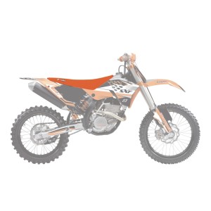 Pokrowiec na siedzenie KTM SX/SXF '07-'10, EXC/EXCF '08-'11 - czarno-pomarańczowy