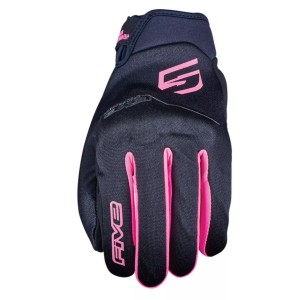 five gloves rękawice tekstylne globe evo woman damskie kolor czarny/różowy fluo rozmiar 11 (xl)