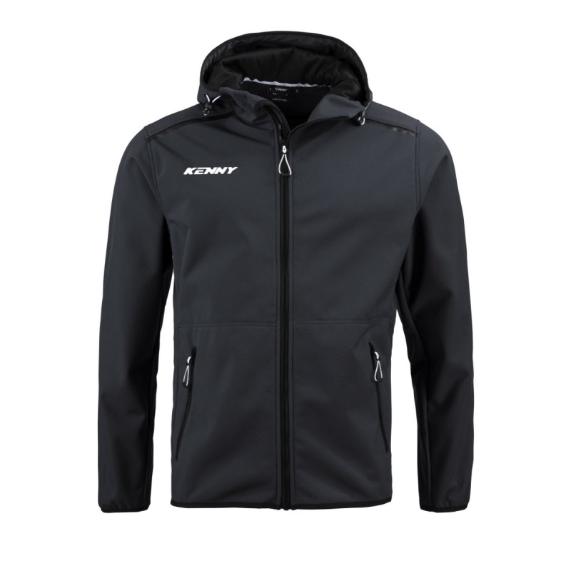 Kurtka przeciwdeszczowa Kenny Racing Softshell Core Black - Rozmiar L
