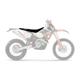 Pokrowiec na siedzenie KTM SX/SXF '07-'10, EXC/EXCF '08-'11 - Zebra czarno-pomarańczowy