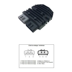 Regulator napięcia Benelli BN 300/600 '14-'20; TRK 302S; TRK 502X; Leoncino 500; CF Moto; Voge 500R '20-; DS 500; DS 650