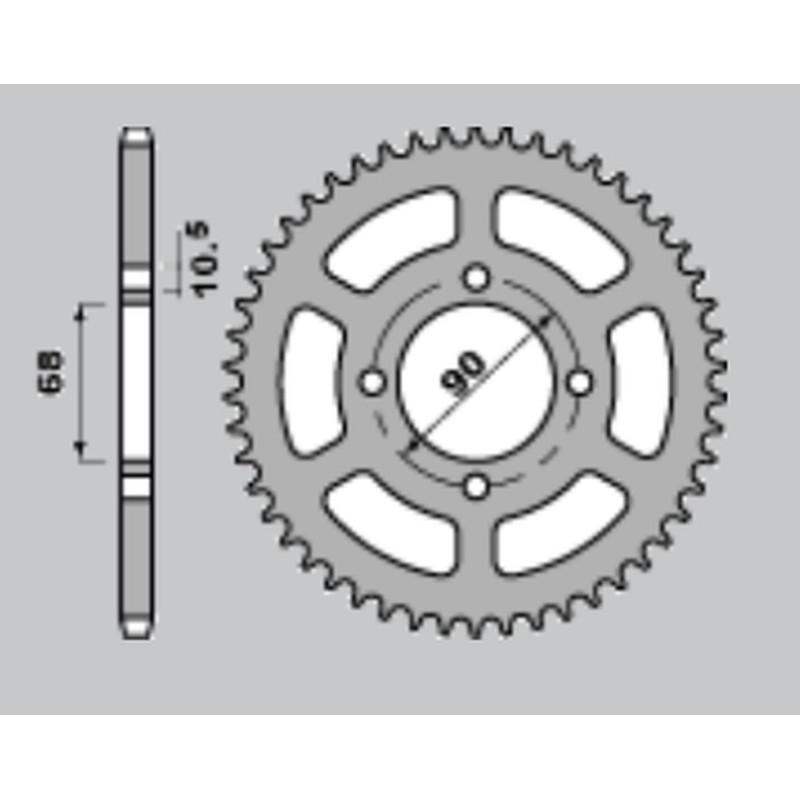 Wyprzedaż zębatki tylna 243 45 Honda MTX 80R2 '87-'92 (JTR241.45)