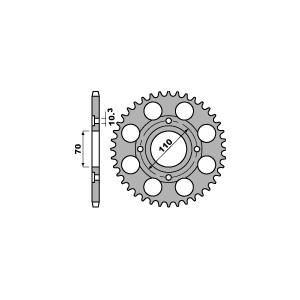 PBR WYPRZEDAZ ZĘBATKA TYLNA 246 41 C45 HONDA CB 250N (78-82) (ŁAŃC. 530) (JTR246.41) (MADE IN ITALY)