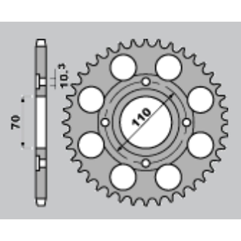 Wyprzedaż Zębatka Tylna 246 41 Honda CB 250N '78-'82 (A4140246410)