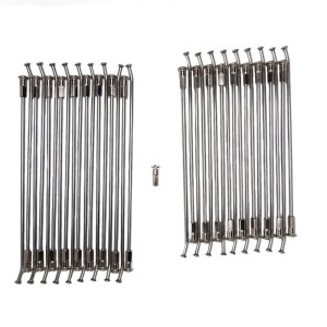 HAAN WHEELS SZPRYCHY WZMOCNIONE Z NYPLAMI - Komplet do Yamahy Tenere 700 '19- Tył 18x2,15 / 18x2,50 / 18x3,00 - Kolor Srebrny