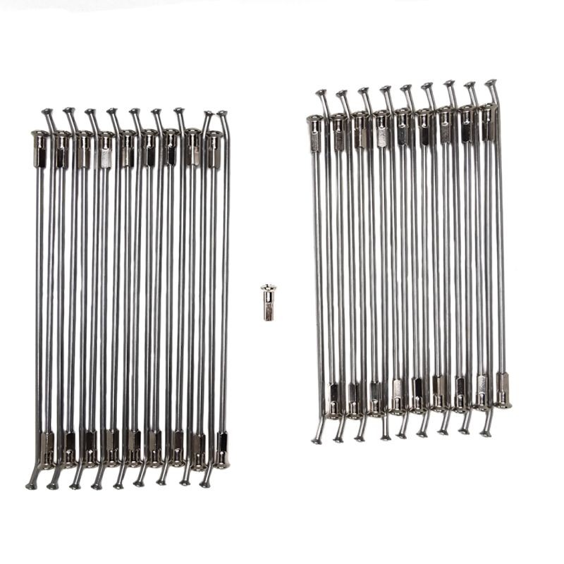 HAAN WHEELS SZPRYCHY WZMOCNIONE Z NYPLAMI - Komplet do Yamahy Tenere 700 '19- Tył 18x2,15 / 18x2,50 / 18x3,00 - Kolor Srebrny