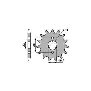 PBR WYPRZEDAZ ZĘBATKA PRZEDNIA 2506 13 18NC HONDA NX 250 (88-93) (STOSOWAĆ 2067 13) (ŁAŃC. 520) (MADE IN ITALY)