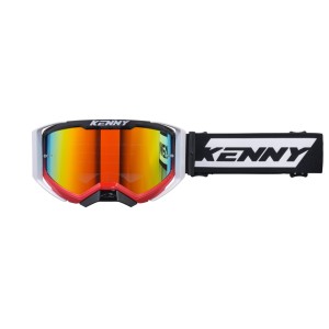 KENNY RACING GOGLE PERFORMANCE EVO 2 RED WHITE-CLEAR LENS- SZYBKA PRZEŹROCZYSTA KOLOR CZERWONY/BIAŁY/CZARNY