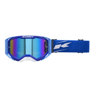 KENNY RACING GOGLE PERFORMANCE EVO 2 WHITE BLUE MIRROR - Okulary sportowe
