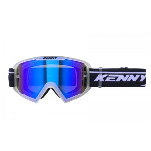 Okulary KENNY RACING TRACK+ CLEAR CRYSTAL - niebieskie lustro