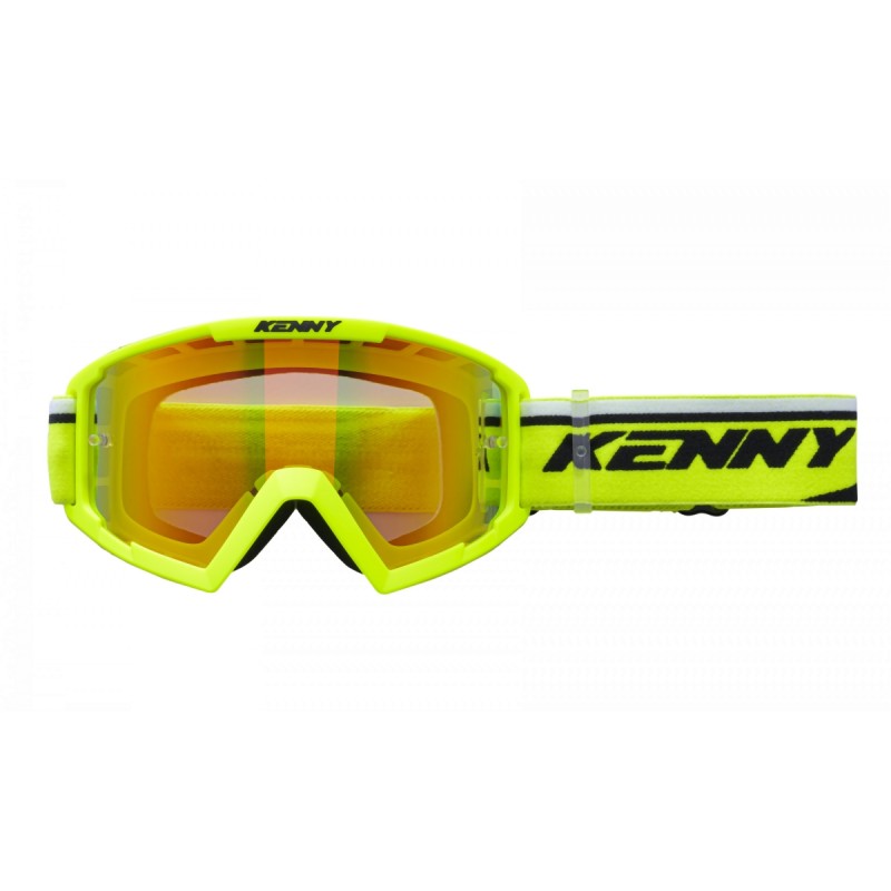 Okulary KENNY RACING GOGLE TRACK+ NEON YELLOW - RED LENS - ŻÓŁTY FLUO/CZARNY