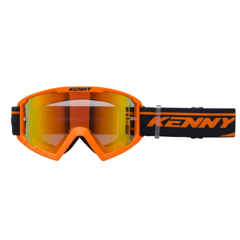Okulary KENNY RACING GOGLE TRACK+ KID / JUNIOR POMARAŃCZOWE - CZERWONE LUSTRO
