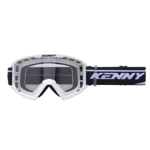 Kenny Racing Gogle Model Track White - Clear Lens - Biały Szybka Przeźroczysta