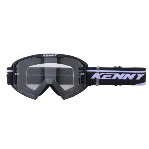 Kenny Racing Gogle Model Track Black - Clear Lens - Kolor Czarny/Biały Szybka Przeźroczysta